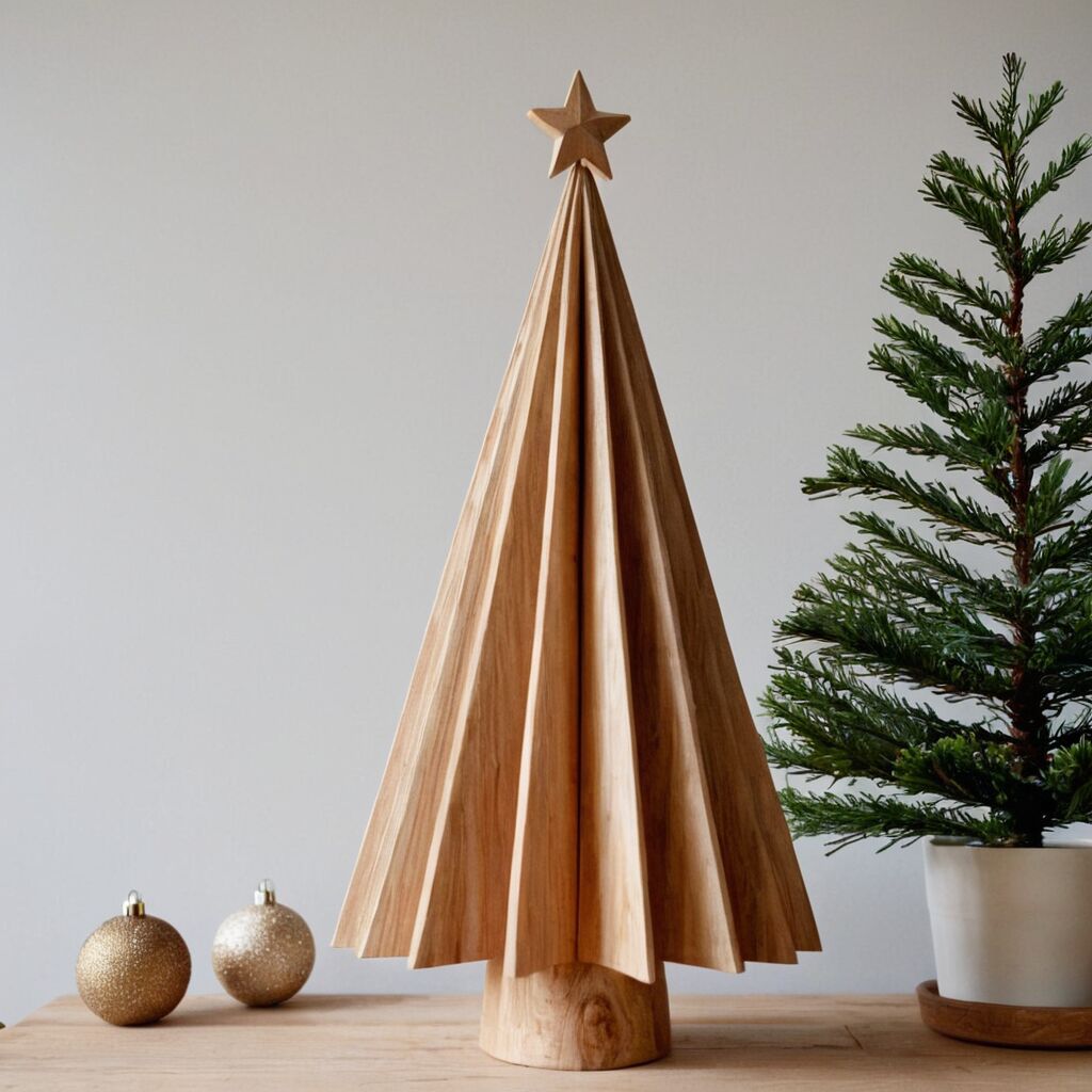 Skandinavischer Weihnachtsbaum aus Holz: Nachhaltige Deko für die Festtage