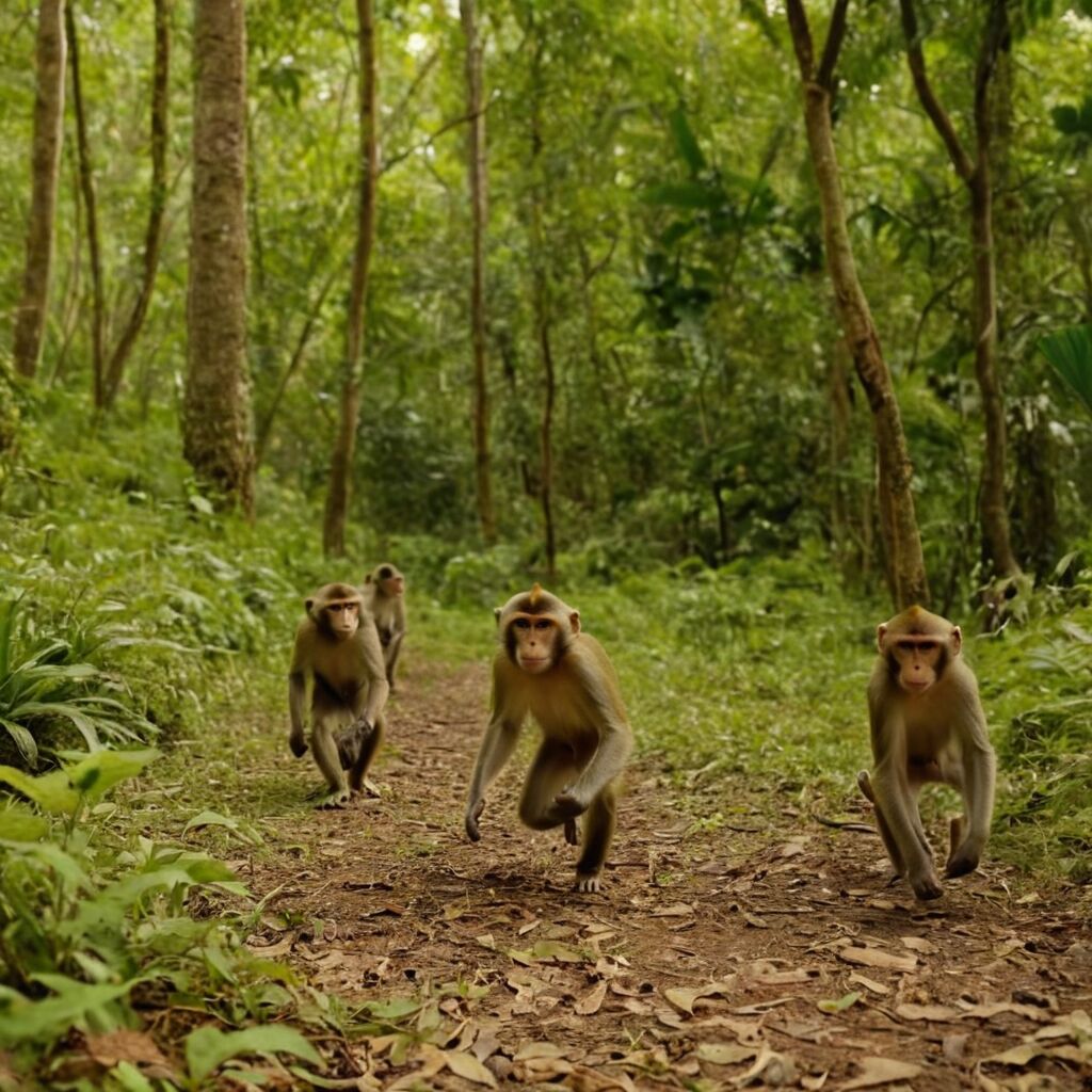 Die Affen rasen durch den Wald: Ein faszinierender Blick auf das Leben der Primaten in ihrem natürlichen Habitat