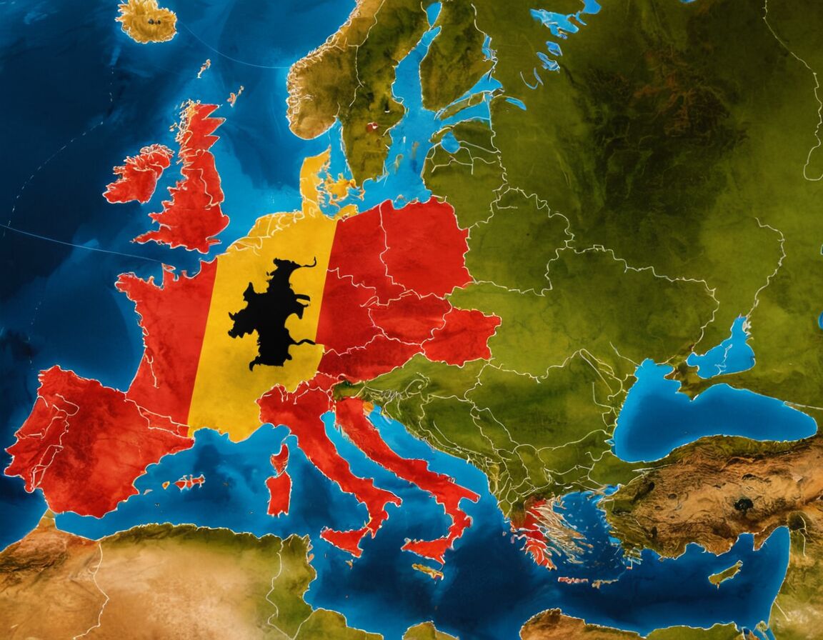 Erdoberfläche: Europa, Belgien liegt zentral - Vorwahl 0032: Welches Land steckt hinter dieser internationalen Telefonvorwahl?