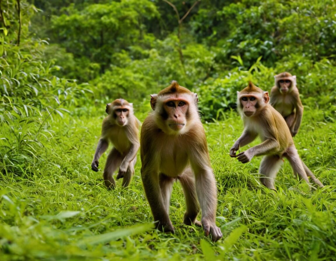 Natürliche Feinde: Großkatzen, Greifvögel und Räuber - Die Affen rasen durch den Wald: Ein faszinierender Blick auf das Leben der Primaten in ihrem natürlichen Habitat