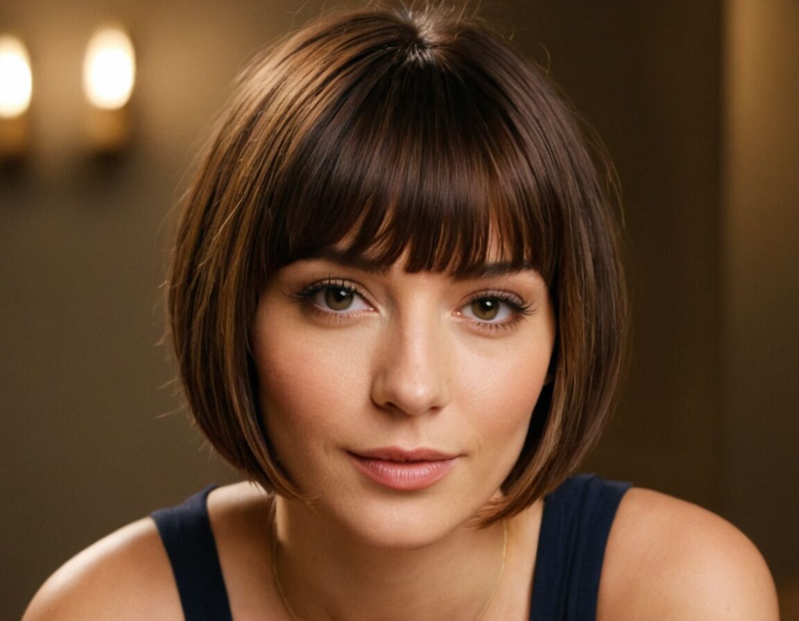 Pflegeleichtes Schnittmuster mit trendigem Flair - Durchgestufter kurzer Bob mit Pony: Der Trendlook für einen frischen Haarschnitt