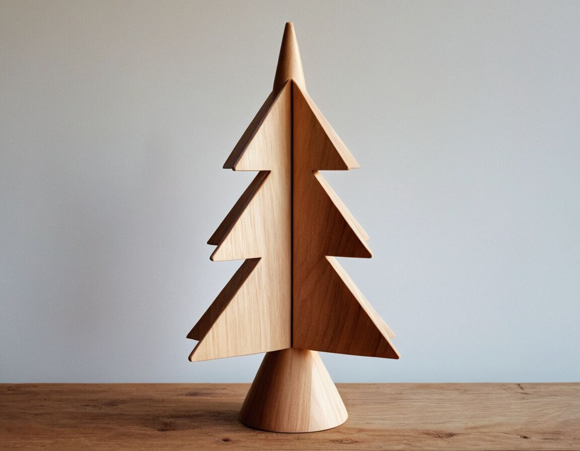 Perfekt für umweltbewusste Festdekorationen - Skandinavischer Weihnachtsbaum aus Holz: Nachhaltige Deko für die Festtage