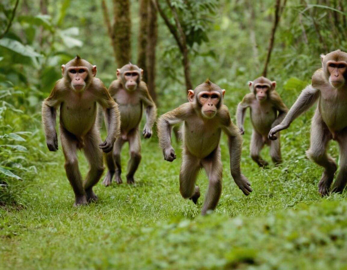 Einfluss des Menschen: Lebensraumverlust und Jagd - Die Affen rasen durch den Wald: Ein faszinierender Blick auf das Leben der Primaten in ihrem natürlichen Habitat