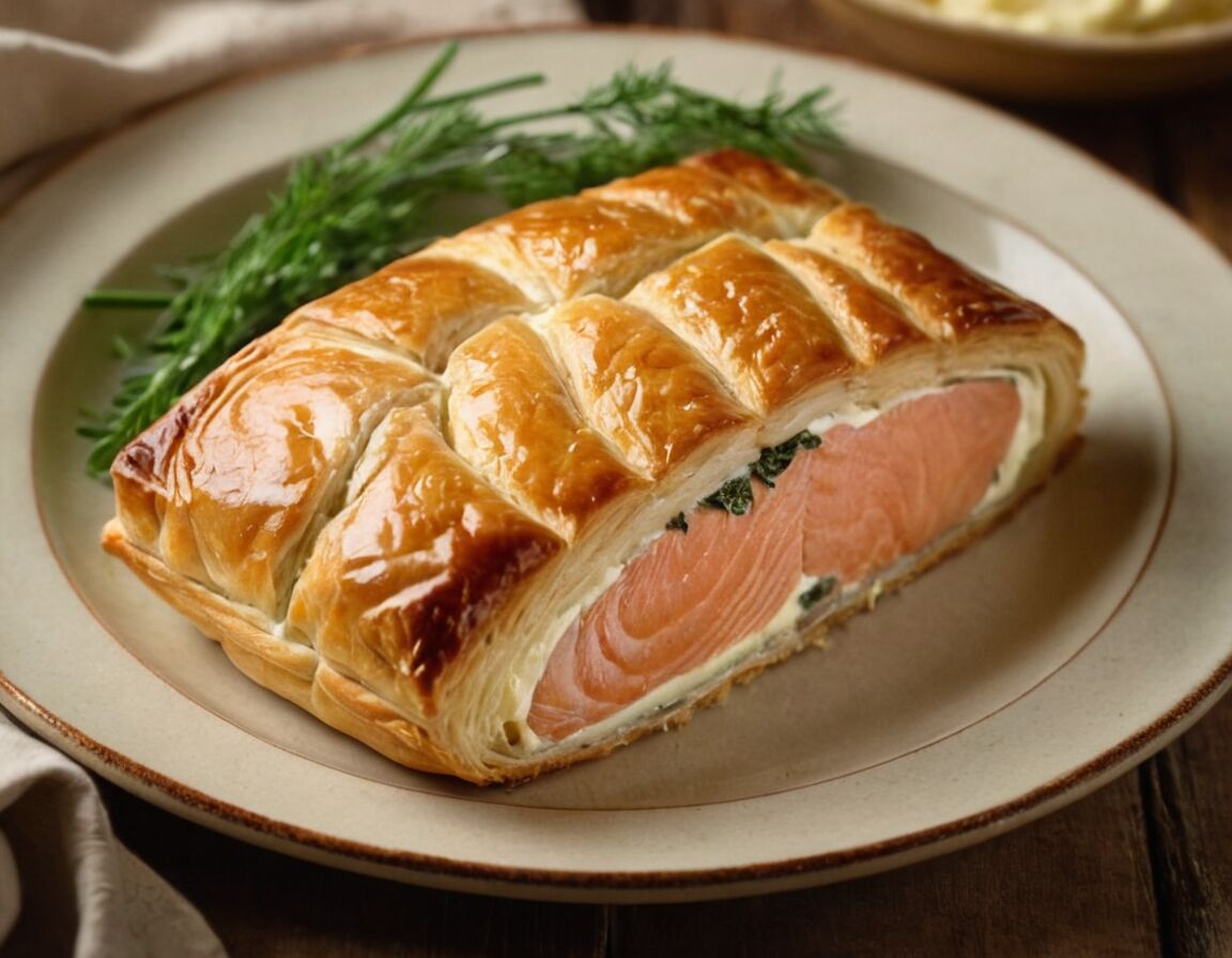 Im Ofen goldbraun backen - Lachs in Blätterteig mit Frischkäse: Ein köstliches Rezept für besondere Anlässe